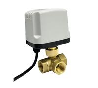 1/2'' Three Way Waterproof Motorized Ball Valve 220V 12V 24V L Type Brass Electric Ball Valve(220V_CR04)