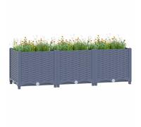 vidaXL Raised Bed 120X40X38cm Polypropylene, Grey