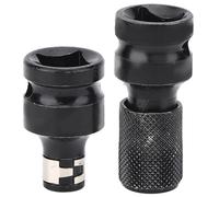 1/2 to 1/4 Inch Socket Adapter | Hex Shank Chuck Conversion Kit | Heavy - Duty Wrench to Drill Bit Converter/Ratchet Wrench Driver | 45# Steel, 50mm & 38mm