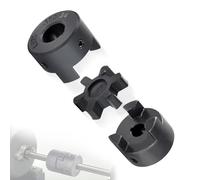1/2" to 3/4" L075 Flexible 3-Piece L-Jaw Coupling & Buna-N NBR Rubber Spider Set for Machine Tools/Steppers/Servo Systems/Motors/Guide Rails/Screw Rods and Spindle Transmissions Automation Equipment
