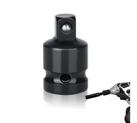 1/2 to 3/8 Socket Adapter, Impact Wrench Adapter, 1/2 Inch Drive (F) x 3/8 Inch (M) Socket Reducer for Use with Air/Fuel Impact Wrenches, Breaker Bars (Black)