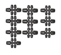 1/2" Tubing Locked Connector Fittings Drip Irrigation Tee Elbow Coupling End Plug Automatic Garden Watering System(6WAYS-10PCS)