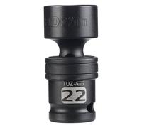 1/2" Universal Joint Socket.1/2-Inch Drive Shallow Impact Universal Joint Swivel Socket.Chrome Molybdenum Steel.6 Point, Metric 22mm