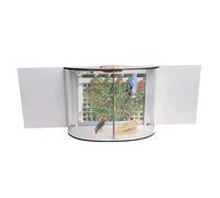 1/2 Window Bird Feeder Indoor House Bird Feeder, Acrylic Bird Feeder, 360° View | Stable and , Easy to Install and Food, Windproof, No Space for