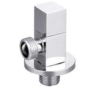 1/2" x 1/2" Inch BSP Angled Ceramic Head Valve Chromed Square Shaped Tap Connector