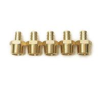 1/2 x 1/2 Inch PEX Male NPT Threaded Adapter Connector Fitting Crimp Brass for PEX Pipe Tubing, No Lead 5 in Pack