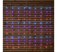 Samuel Alexander 1.2 x 1.2m Light up Christmas Star Curtain Lights with 108 Rainbow LEDs