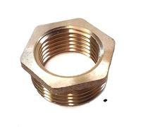 1/2" x 1/4" Brass Hexagon Threaded Bush
