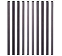 1/2” x 18 ” Black Malleable Steel Nipples Fitting, 1/2 Inches Threaded Pipe Nipples, DIY Steampunk Industrial Vintage Style, 10 Pack.