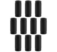 1/2"x 2" Black Painted Industrial Pipe - Home Expert 10 Pack Black Malleable Cast Iron Pipe Heavy Duty Pre Cut Metal Pipe Threaded Gray Pipe Fitting for Industrial Vintage Style DIY Project