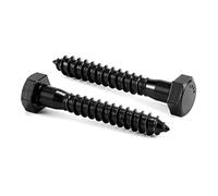 1/2" x 2" Hex Head Lag Screws Bolts 20 Pcs 304 Stainless Steel 18-8, Partial Thread, Wood by Black Oxide(1/2" x 2")