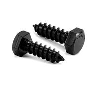 1/2" x 2" Hex Head Lag Screws Bolts 20 Pcs 304 Stainless Steel 18-8, Partial Thread, Wood by Black Oxide(5/16-18 x 1")
