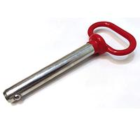 1/2" X 3.7"Red Handle Detent Pin,Head Towing Hitch Pin,Safety Coupler Locking Pin,Detent Pin