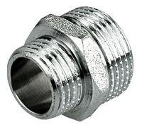 1/2" x 3/8" MALE x MALE REDUCTION NIPPLE UNION FITTINGS CHROME PLATED BRASS