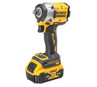 DeWalt XR Brushless Impact Wrench 18V 1/2" 406Nm with Retaining Ring with 2 Li-Ion 5Ah Batteries and TSTAK Case, Multicolor