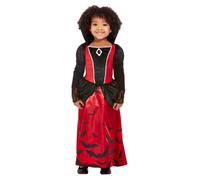 (1-2 Years, Red/Black) Smiffys Girls Vampire Costume Dress