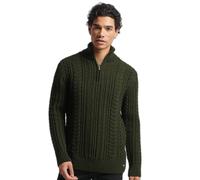 Superdry Vintage Jacob Henley Half Zip Sweater Green XL Men