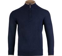 JACK PYKE Ashcombe 100% Lambswool Long Sleeve Zip Knit Jumper Pullover Navy Blue XXX-Large