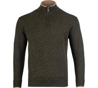 JACK PYKE Ashcombe 100% Lambswool Long Sleeve Zip Knit Jumper Pullover Deep Olive XXX-Large