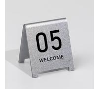 1-20 1-50 1-100 Restaurant Table Numbers, Double Side Tents Style Acrylic Tabletop Number Sign, Stackable, Digital Sign Seat Card, For Restaurant Cafe Bar Seating Wedding Birthday