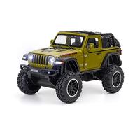 1:20 For Jeep Wrangler-Rubicon Big Wheel Closed Canopy Alloy Off-road Vehicle Model Toys Collection Gift Crafts Mini Replica Toys(1)