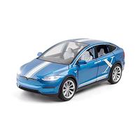 1:20 For Tesla MODEL X New Energy Alloy Sports Car Model Sound And Light Pull Back Boy Collection Gift Toy Car Mini Replica Toys(1)
