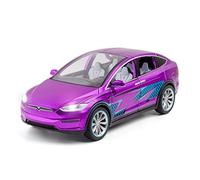 1:20 For Tesla MODEL X New Energy Alloy Sports Car Model Sound And Light Pull Back Boy Collection Gift Toy Car Mini Replica Toys(2)