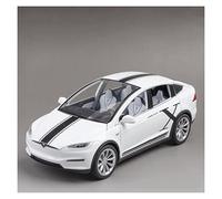 1:20 For Tesla MODEL X New Energy Alloy Sports Car Model Sound And Light Pull Back Boy Collection Gift Toy Car Mini Replica Toys(3)