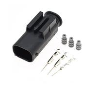 1-20 Kits 3 Pin Way Male Female Waterproof Automotive Radar Sensor Connector Plug compatible with Benz BMW C200 9-967081-1 968402-1 1-967642 (Color : Male set, Size : 5Sets)