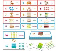 1-20 Number Puzzles, 20 Self-correcting Matching Puzzle Set, Educational Counting Game Math Numbers Learning Toys for Toddlers, Preschool, Kids Aged 3-5