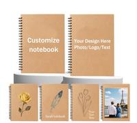 1-20 Pack Personalised Soft Cover Spiral Notebook A5, Custom Photo/Text/Logo Lined Journal Memo Notepad, 8.3x5.6 Inch Notebook for Business Office School Travel and Back-to-School Season Gifts