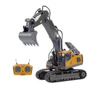 1/20 RC Excavator 11CH Alloy Digger, 2.4G 680° Rotation Construction Vehicle with Lights Sound, Metal Shovel Hobby Gift for Adults Teens