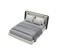 1/20 Scale Bedroom,Mini Doll Beds,Miniature Bed,Mini Bedroom Bed Miniature f Queen Bedding