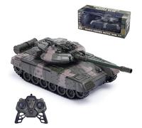 1:20 Scale RC Army Military Tank - 2.4GHz Remote Control Toy with Realistic Sounds & Lights, for Kids & Adults