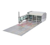 1/200 Scale Airport Terminal Building Model with LED Lights, Apron & Pier, Handcrafted Resin Miniature Aviation Display Diorama For Aircraft Collectors, B04