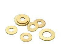 1-200pcs M2 M2.5 M3 M4 M5 M6 M8 M10 M12 M14 M16 M18 M20 M22 GB97 Solid Brass Flat Washer Gasket Copper Metal Meson Pad Spacer(M3 x 6 x 0.5(200pcs))