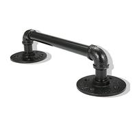 1~20ft Stair Handrail- Complete Kit Door Pull Handrail Cast Iron Pipe Transitional Banister Safety Wall for Bathroom Hallways, Ramps, or