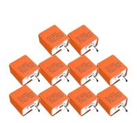1-20pcs 3Gear Frequency Relay Adjustable Turn Signal Indicator High Power Motorcycle Flasher Multiple Protection Turn Indicator(Orange 10pcs)
