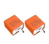 1-20pcs 3Gear Frequency Relay Adjustable Turn Signal Indicator High Power Motorcycle Flasher Multiple Protection Turn Indicator(Orange 2pcs)
