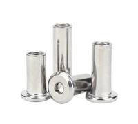 1-20pcs Binding Barrel Nut M2 M3 M4 M5 M6 M8 M10 304 Stainless Steel Hex Socket Cap Furniture Rivet Insert Nut for TV Wall Mount(M10(D 13mm) 1pcs,Length 22mm)