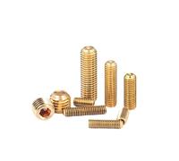 1~20pcs Brass Hex Socket Cup Point Set Screw M2 M2.5 M3 M4 M5 M6 M8 M10 M12 Headless Allen Head Screw Bolt Length 2mm~40mm(M5x16mm-10pcs)