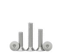 1-20pcs M2 M2.5 M3 M4 M5 M6 M8 M10 M12 304 Stainless Steel Black Countersunk Head Inner Hex Socket Screw Bolt L=25-100mm(90mm,M5-5pcs)