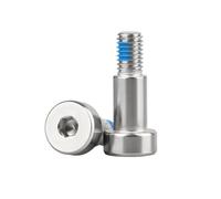 1-20pcs M2/M2.5/M3/M4/M5/M6/M8/M10/M12 304 Stainless Steel Cylindrical Head Hexagon Socket Shoulder Screws with Anti-slip Glue-dots, 12-M10x90mm(1pc)