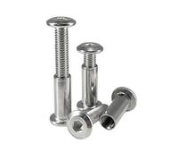 1-20pcs M2/M3/M4/M5/M6/M8 304 Stainless Steel Hexagon Socket Male-female Connecting Screws, Furniture Screws, M3x3mm(20pcs)