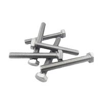 1/20Pcs M3 M4 M5 M6 M8 M10 M12 DIN933 GB5783 304 Stainless External Hex Full Thread Outside Hexagon Head Cap Screw Bolt(M5-5Pcs,50mm)