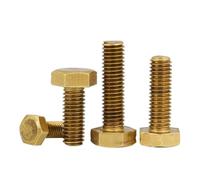 1~20Pcs M4 M5 M6 M8 M10 M12 Brass External Hex Head Bolt Metric Copper Hexagon Shape Screw Length 6~100mm(16mm,M8-2Pcs)
