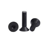 1-20pcs M6/M8 10.9 Grade High-strength Carbon Steel Black Extended Countersunk Head Hexagon Socket Screws, M6x80mm(1pc)