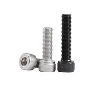 1-20pcs M6/M8/M10/M12/M14/M16/M18/M20 Stainless Steel/Carbon Steel Cylindrical Head Hexagon Socket Fine-thread Screws, M10x1.25x50mm(5pcs)