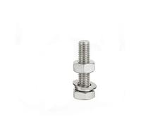 1-20pcs Outer Hexagon Screw Nut Set Combination Bolt M3 M4 M5 M6 M8 M10 M12 M14 304 Stainless Steel Nuts Lock Washers Flat Washers(25mm,M10-1pcs)