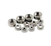 1/20X M2 M2.5 M3 M4 M5 M6 M8 M10 304 Stainless Steel CLS Self-Clinching Nut Press Insert Rivet Nut Nutsert Rivnut Slab 0.8-3.2mm(20pcs M4-0)